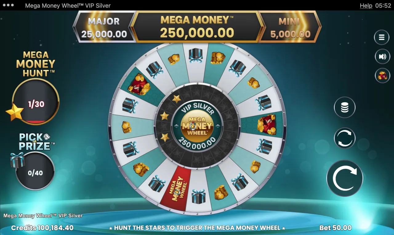 Mega Money Wheel VIP Silver slot