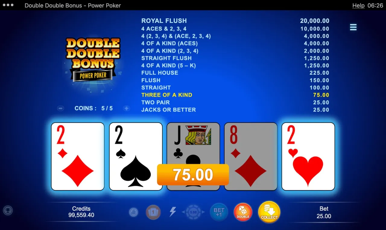 Double Double Bonus - Power Poker slot