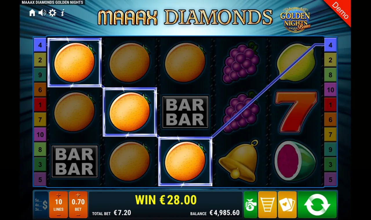 Maaax Diamonds Golden Nights Bonus slot