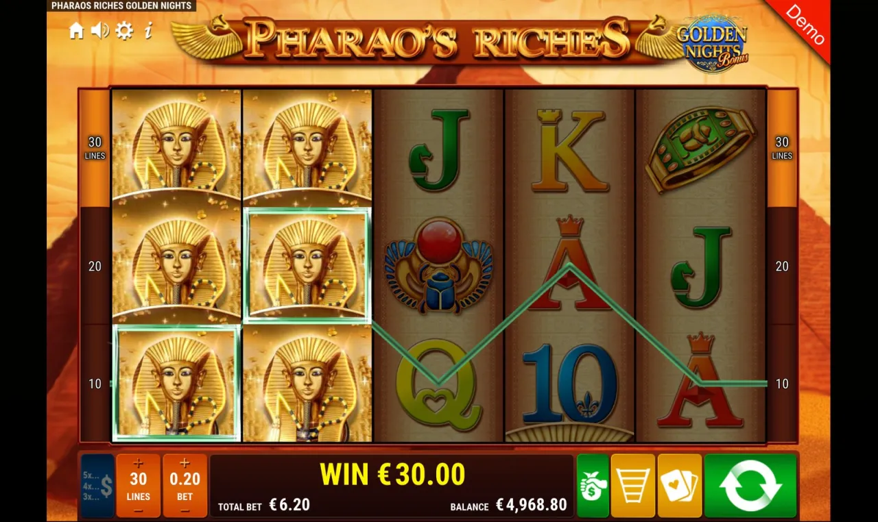 Pharao's Riches Golden Nights Bonus slot