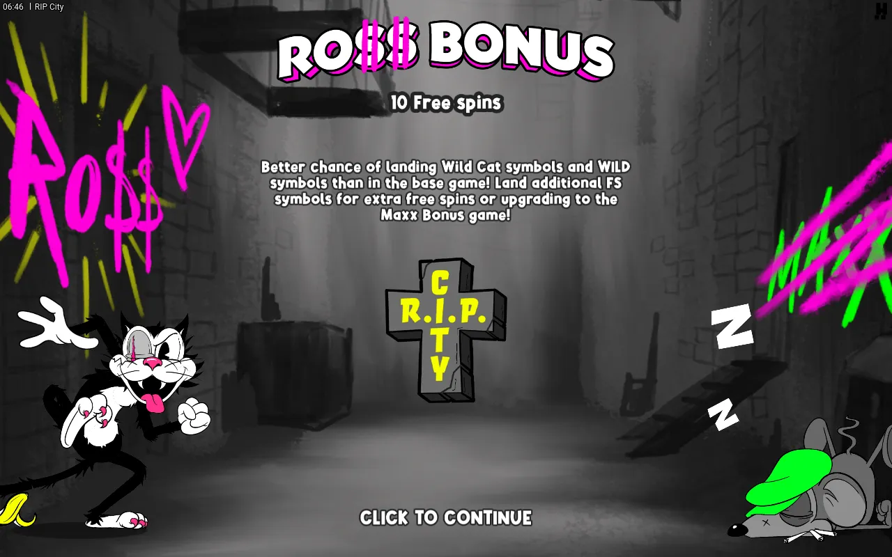 RO$$ BONUS card awarding 10 free spins