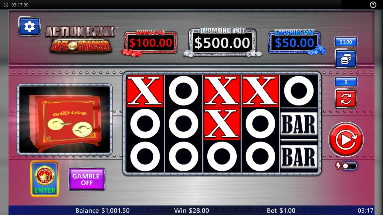 Action Bank Safe Cracker slot