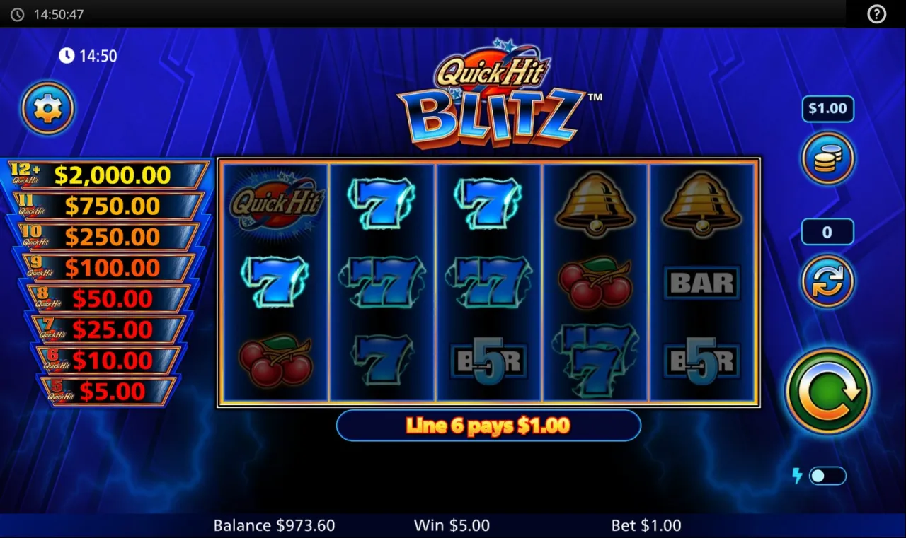 Quick Hit Blitz Blue slot